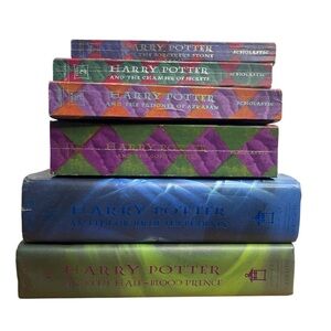 Harry Potter by JK Rowling 4 Paperback/2 Hard Cover Set Books 1-6